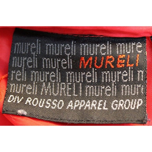 Mureli Women's Red Silk Sleeveless Vest size L Gold Beaded Zipper Pockets - Picture 6 of 8